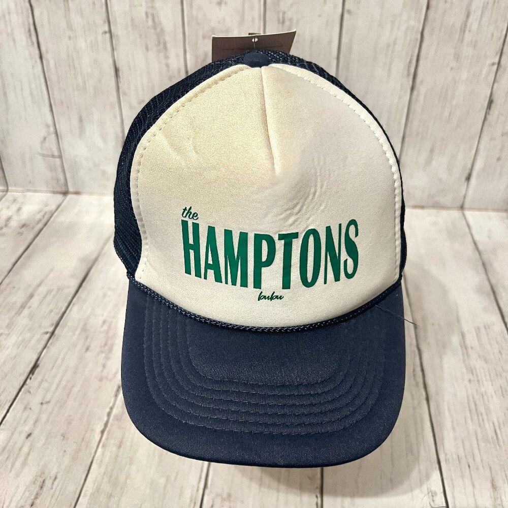 BUBU Hampton's Trucker Hat Kids Size 4+ NEW Blue & White Snap Back Hat NWT